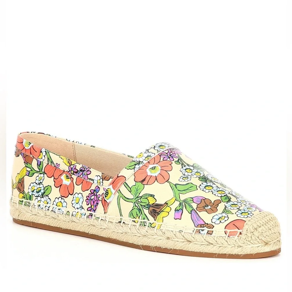 ✨NIB - Coach Women’s Collins Floral Printed Leather Espadrille Flats✨ - Picture 1 of 9